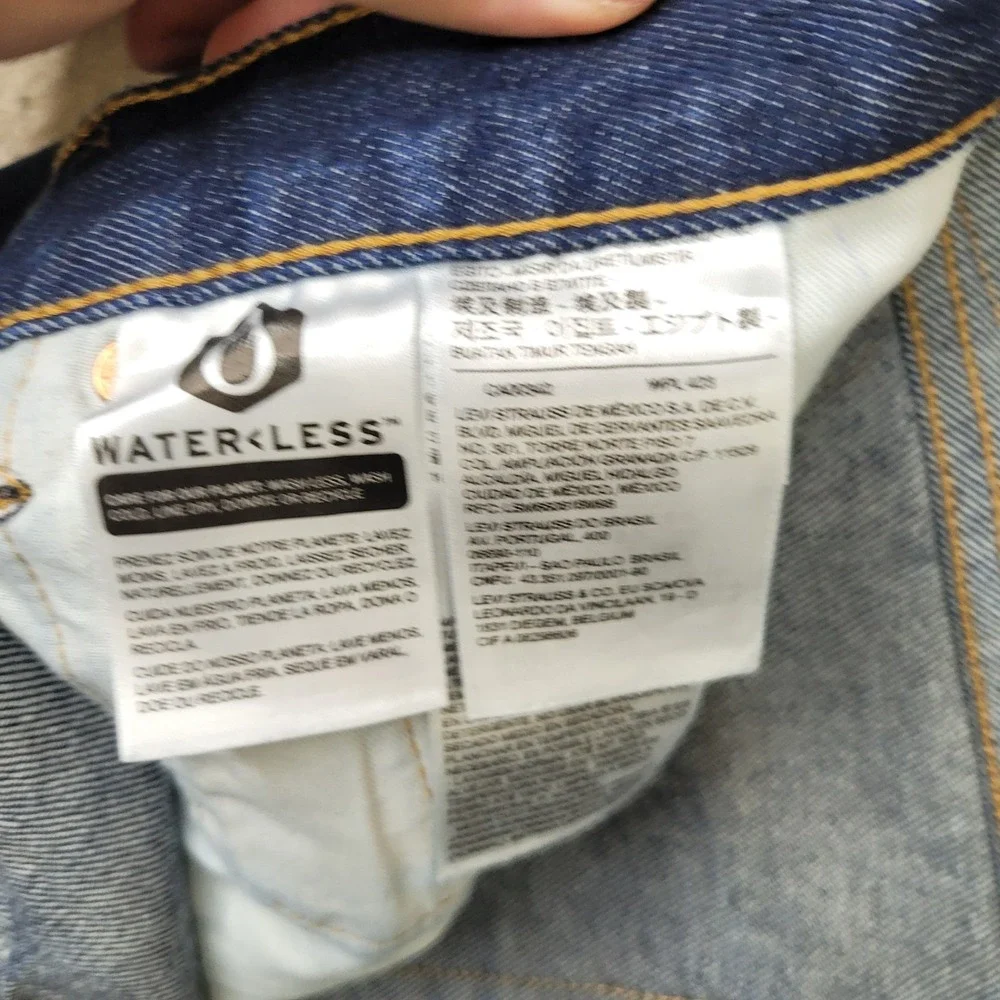 NEW Levis 501 BUTTON FLY Original Mens 38x34 Straight Dark Wash Denim Blue Jeans